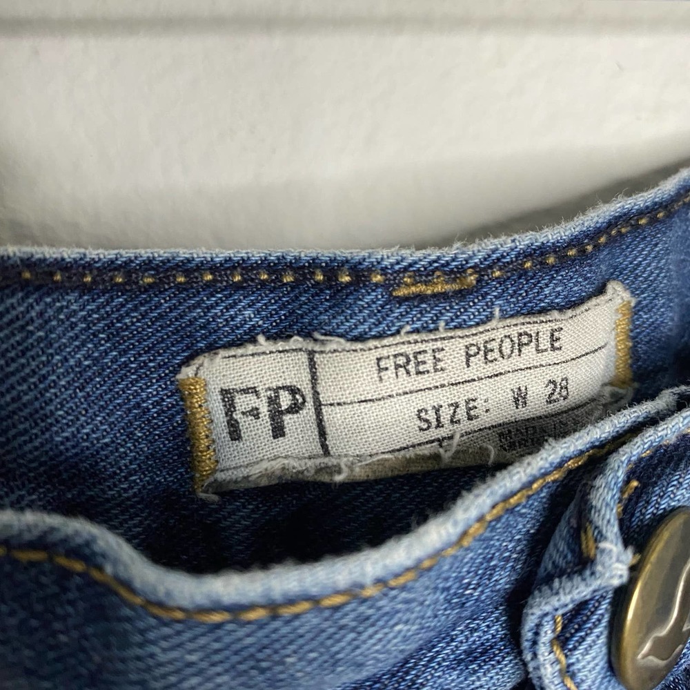 Free People Blue Jean Denim Cutoff Shorts 28 - Picture 2 of 3